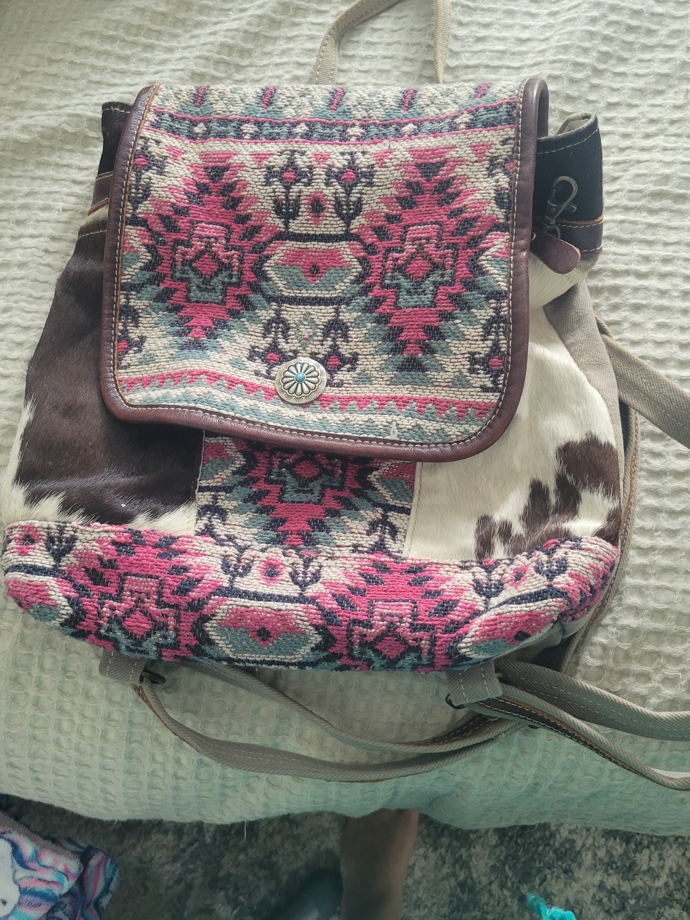 Boho Pink Patterned Women's Backpack